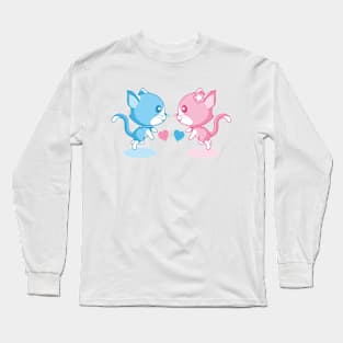 Cats falling in loveю Long Sleeve T-Shirt